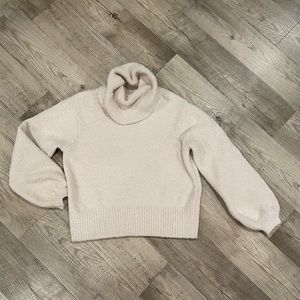 Cream Turtleneck Sweater